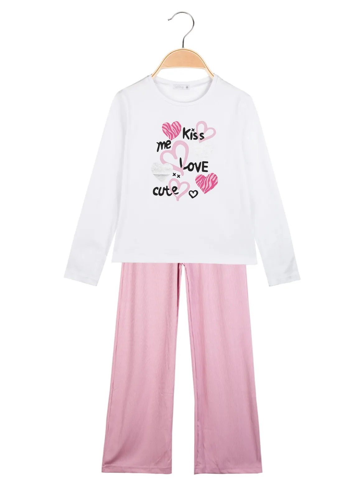 Lollitop Completo da bambina con t-shirt + pantapalazzo