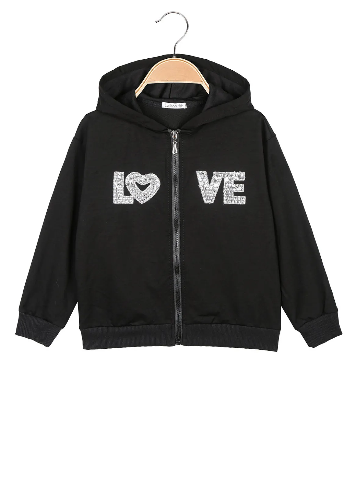 Lollitop Felpa da bambina con cappuccio e zip