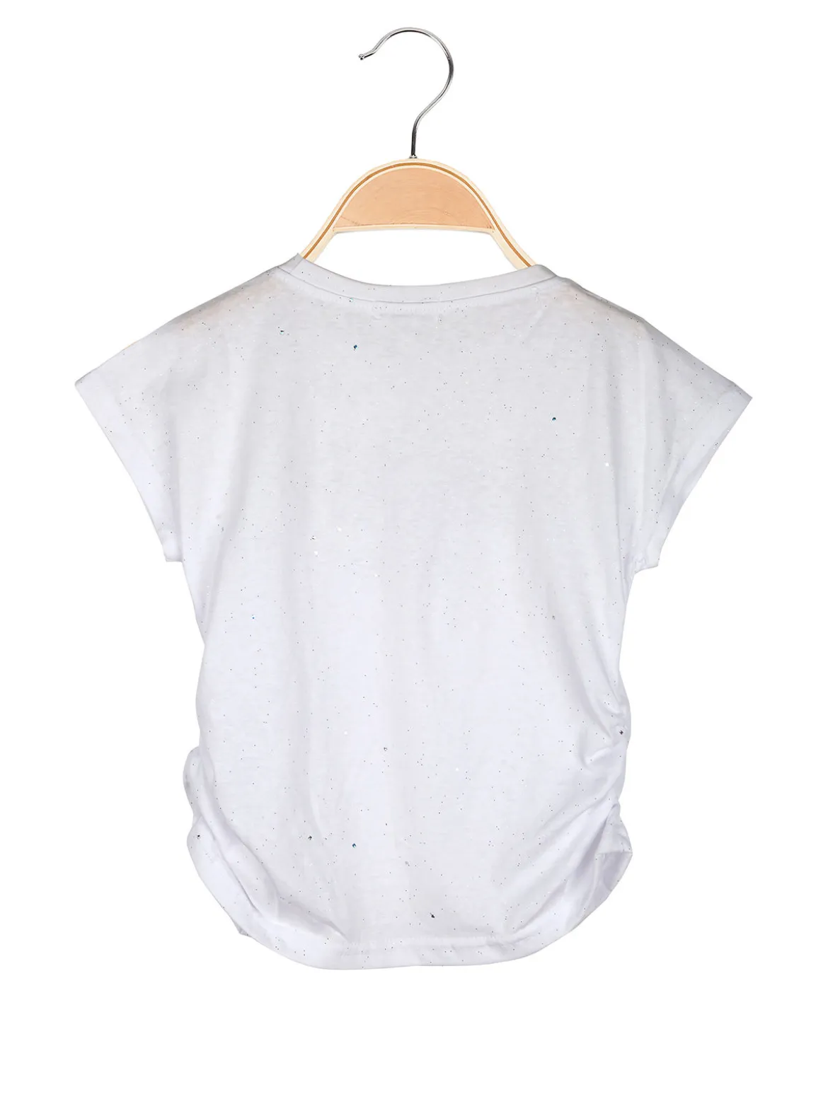 Lollitop T-shirt da ragazza con strass e dettaglio catena sullo scollo