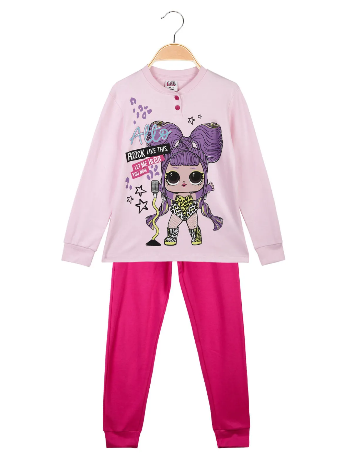 Lol Surprise! Pigiama lungo da bambina in caldo cotone