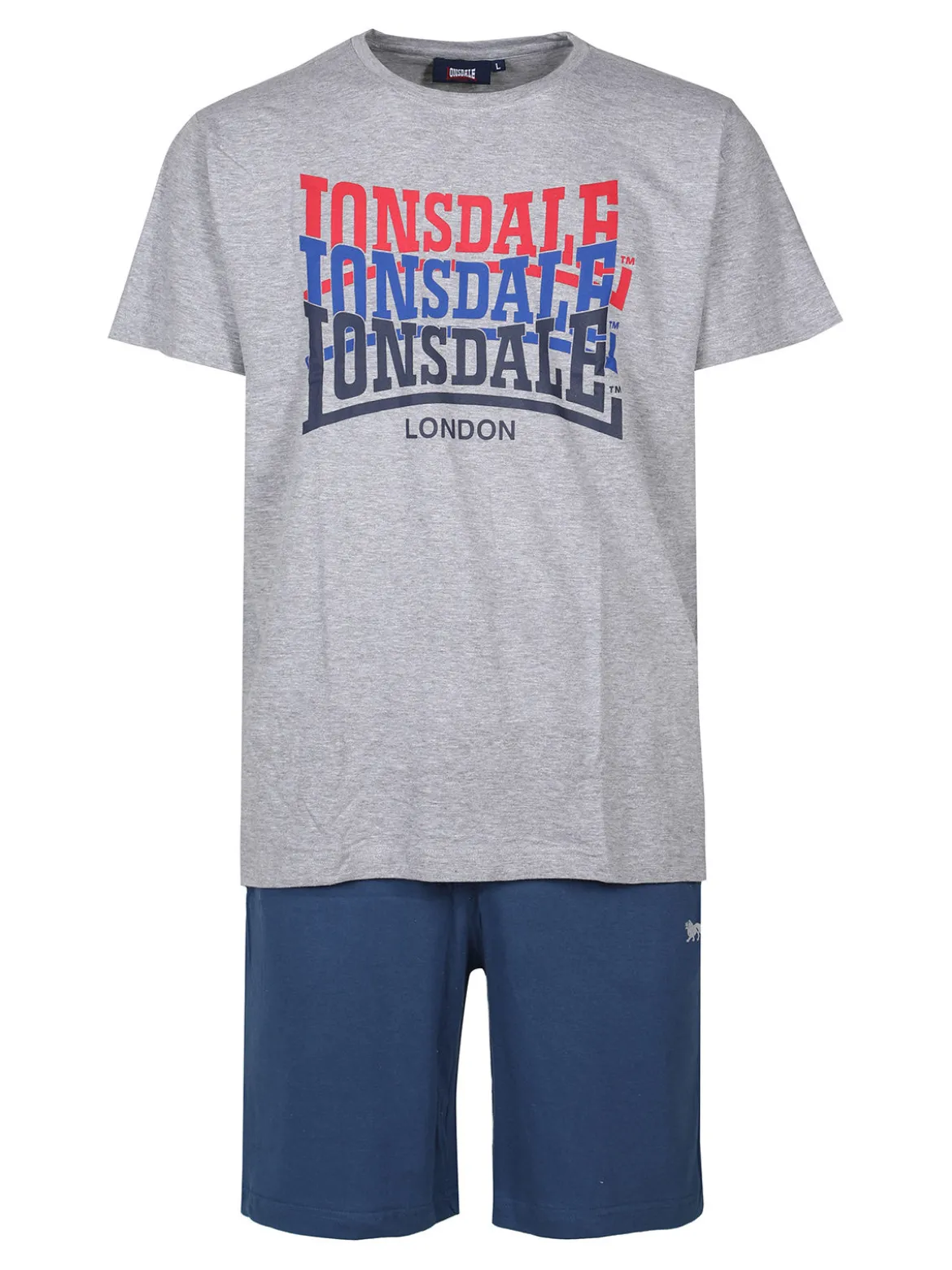 Lonsdale Completo corto da uomo in cotone con scritte