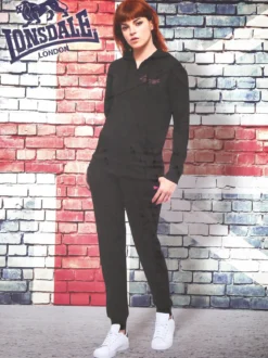 Lonsdale Completo tuta da donna 2 pezzi con cappuccio e zip