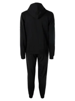 Lonsdale Completo tuta da uomo con cappuccio e zip con stampa logo - nero