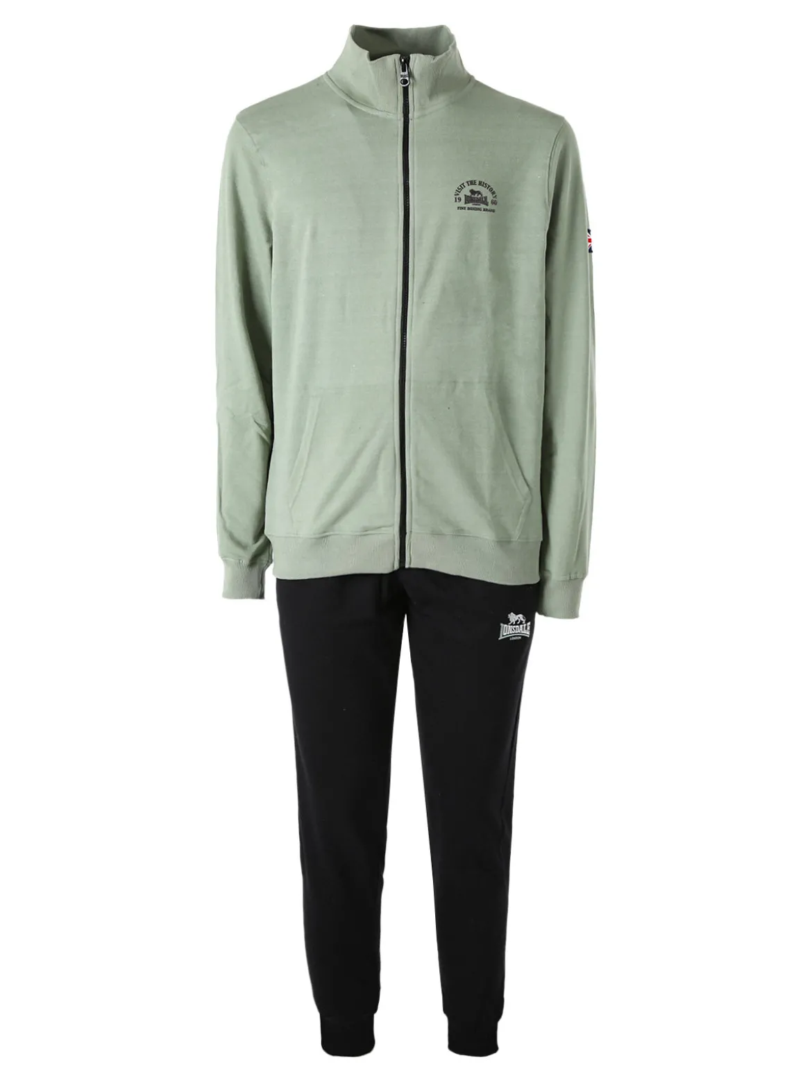 Lonsdale Completo tuta da uomo full zip - pistacchio