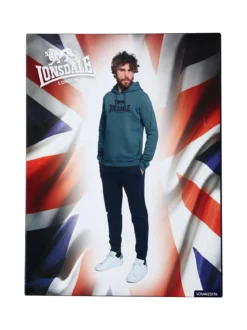 Lonsdale Completo tuta da uomo 2 pezzi con cappuccio - ottanio