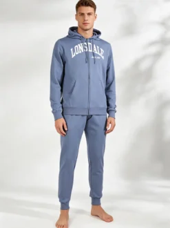 Lonsdale Completo tuta da uomo sportiva con cappuccio e zip