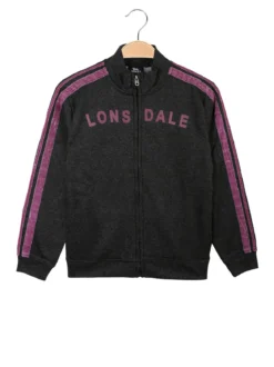 Lonsdale Felpa pesante da bambina con zip completa
