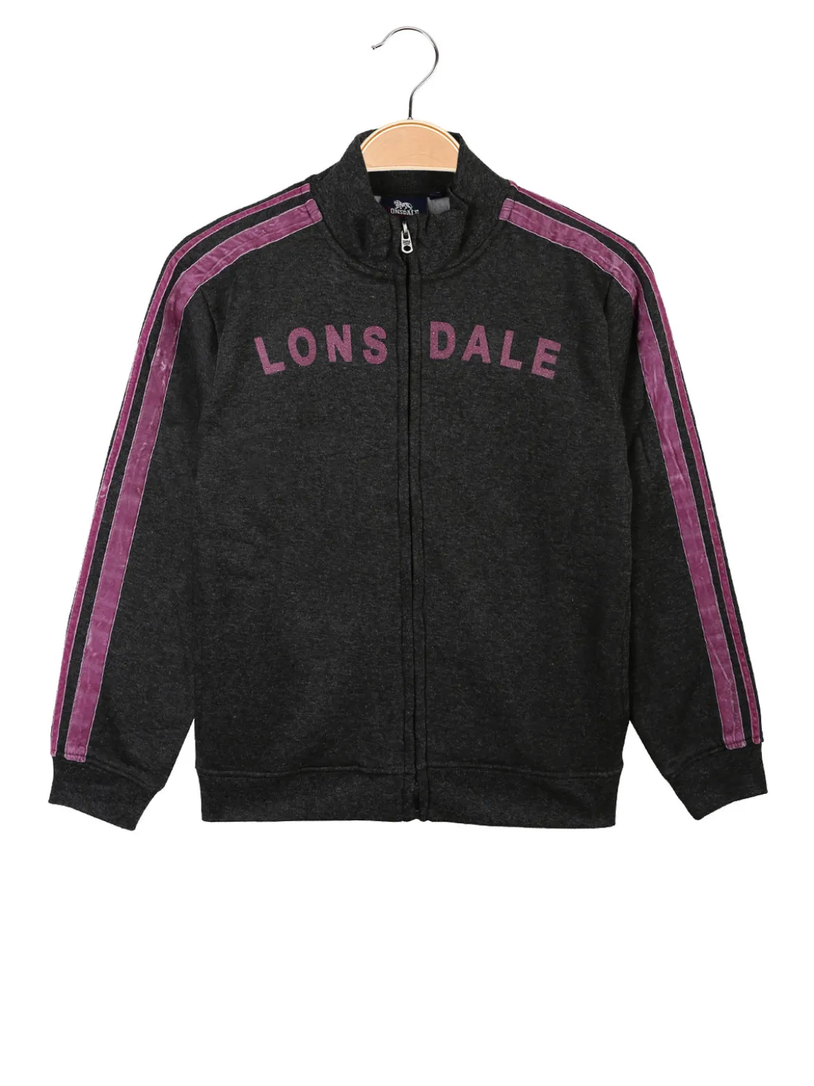 Lonsdale Felpa pesante da bambina con zip completa