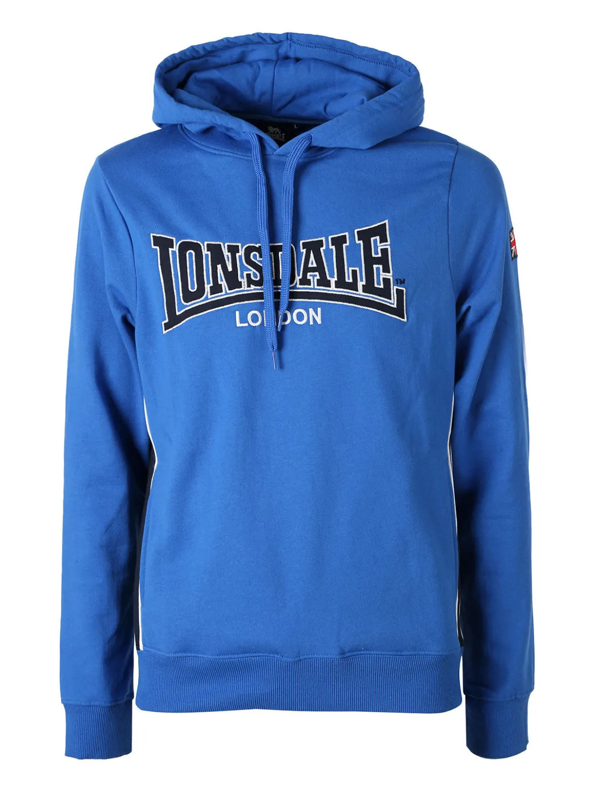 Lonsdale Felpa sportiva da uomo con cappuccio e logo - blu