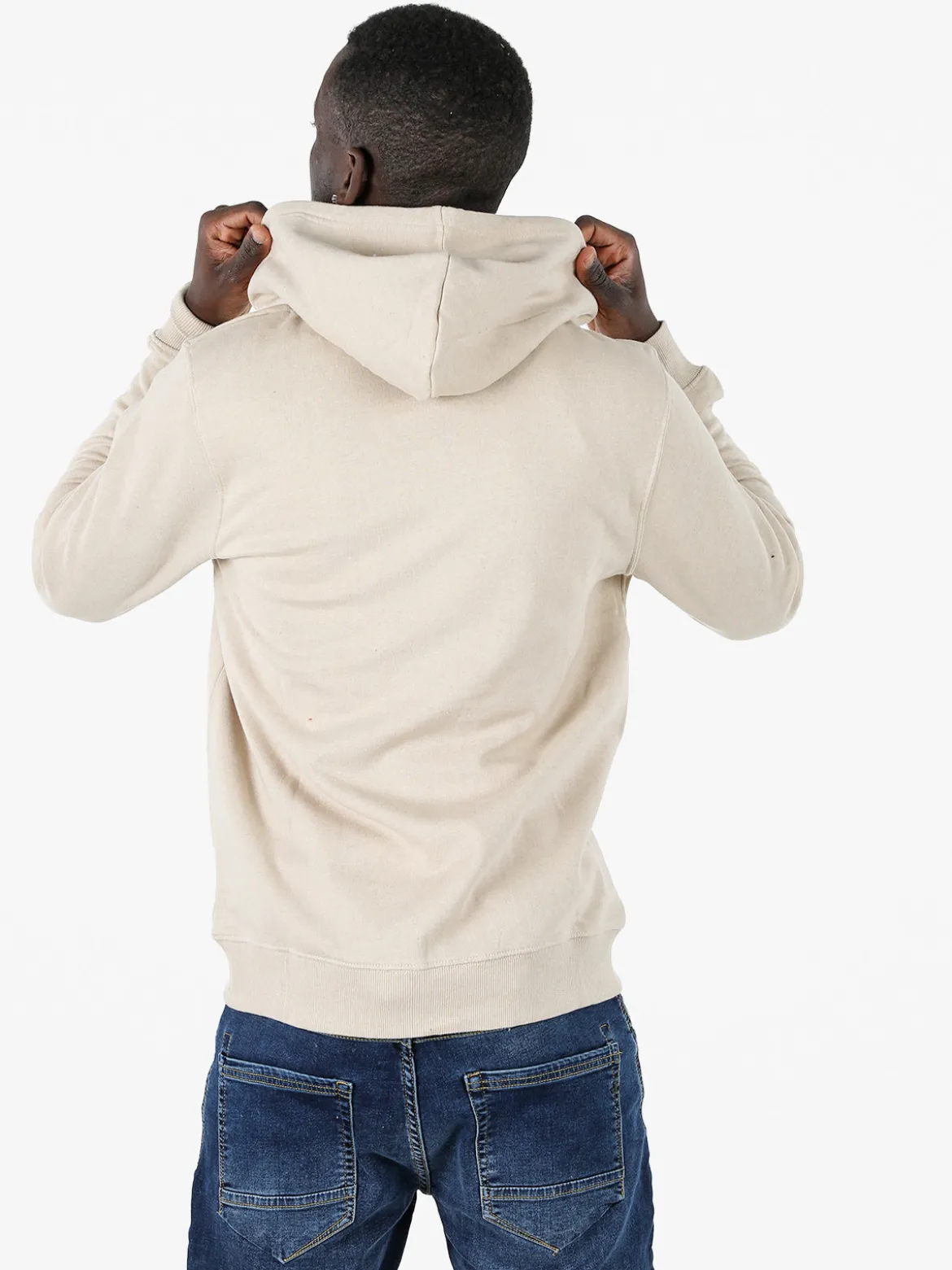 Lonsdale Felpa sportiva da uomo con cappuccio e zip - beige