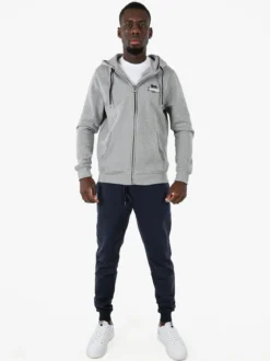 Lonsdale Felpa sportiva da uomo con cappuccio e zip - grigio