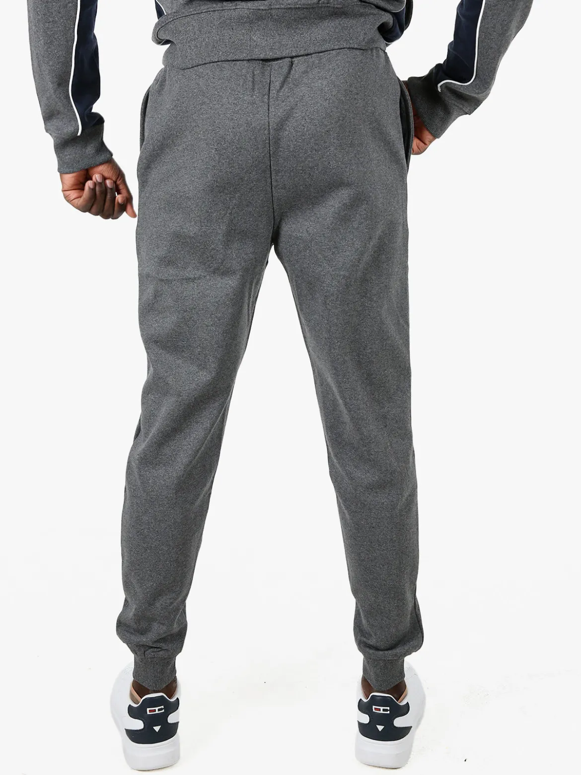 Lonsdale Pantaloni tuta da uomo con coulisse e polsini - grigio