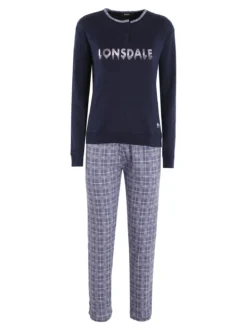 Lonsdale Pigiama lungo da donna in cotone