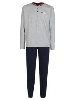 Lonsdale Pigiama lungo da uomo in cotone