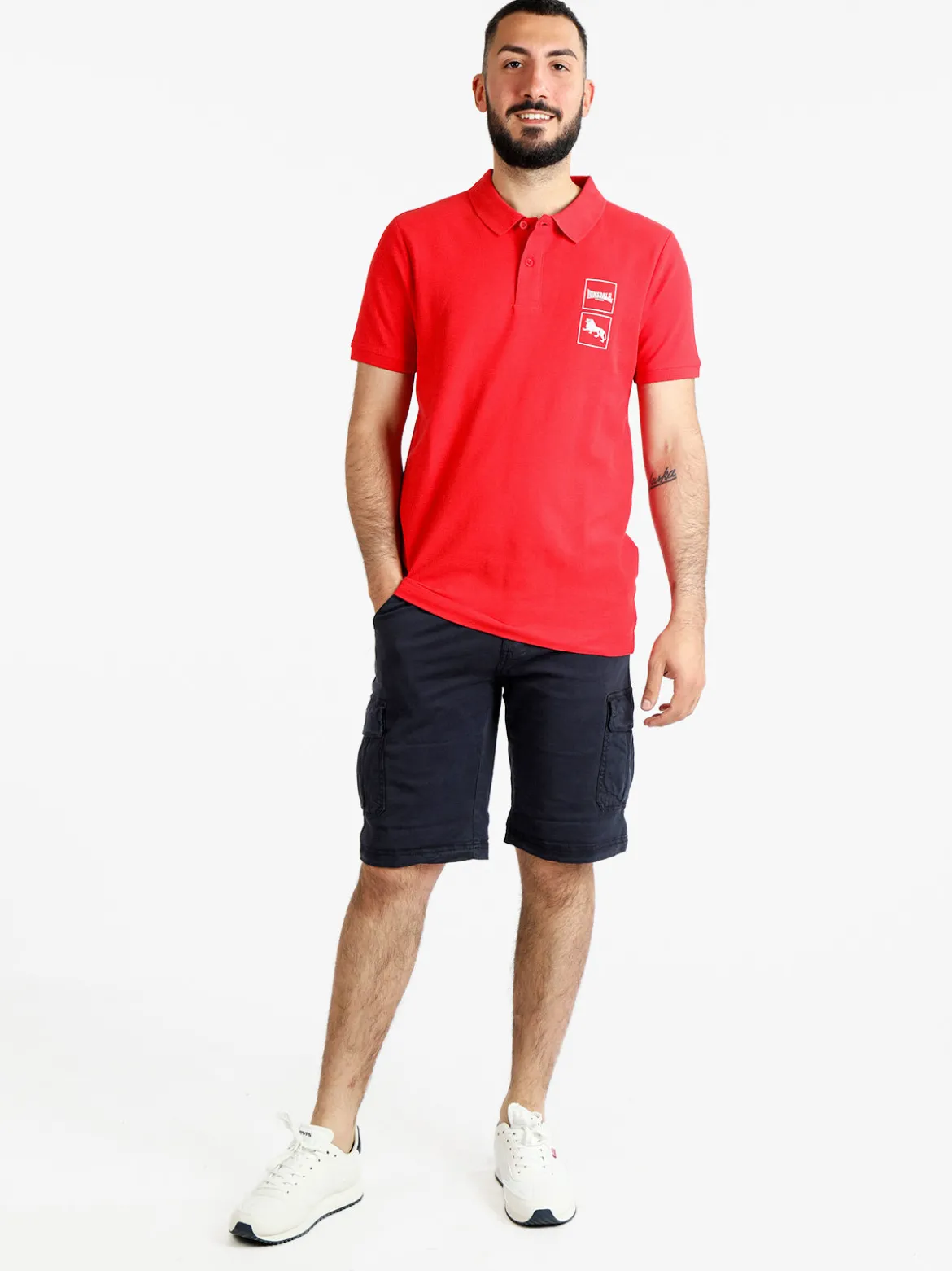 Lonsdale Polo in cotone da uomo manica corta