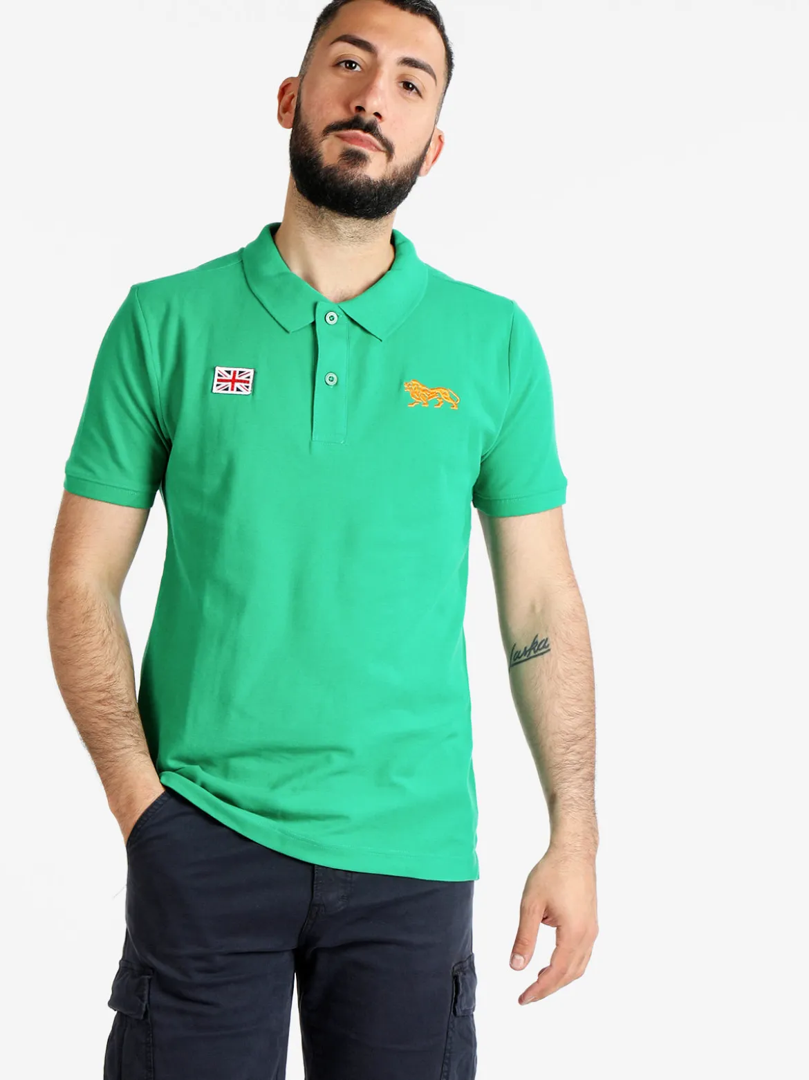 Lonsdale Polo in cotone da uomo manica corta