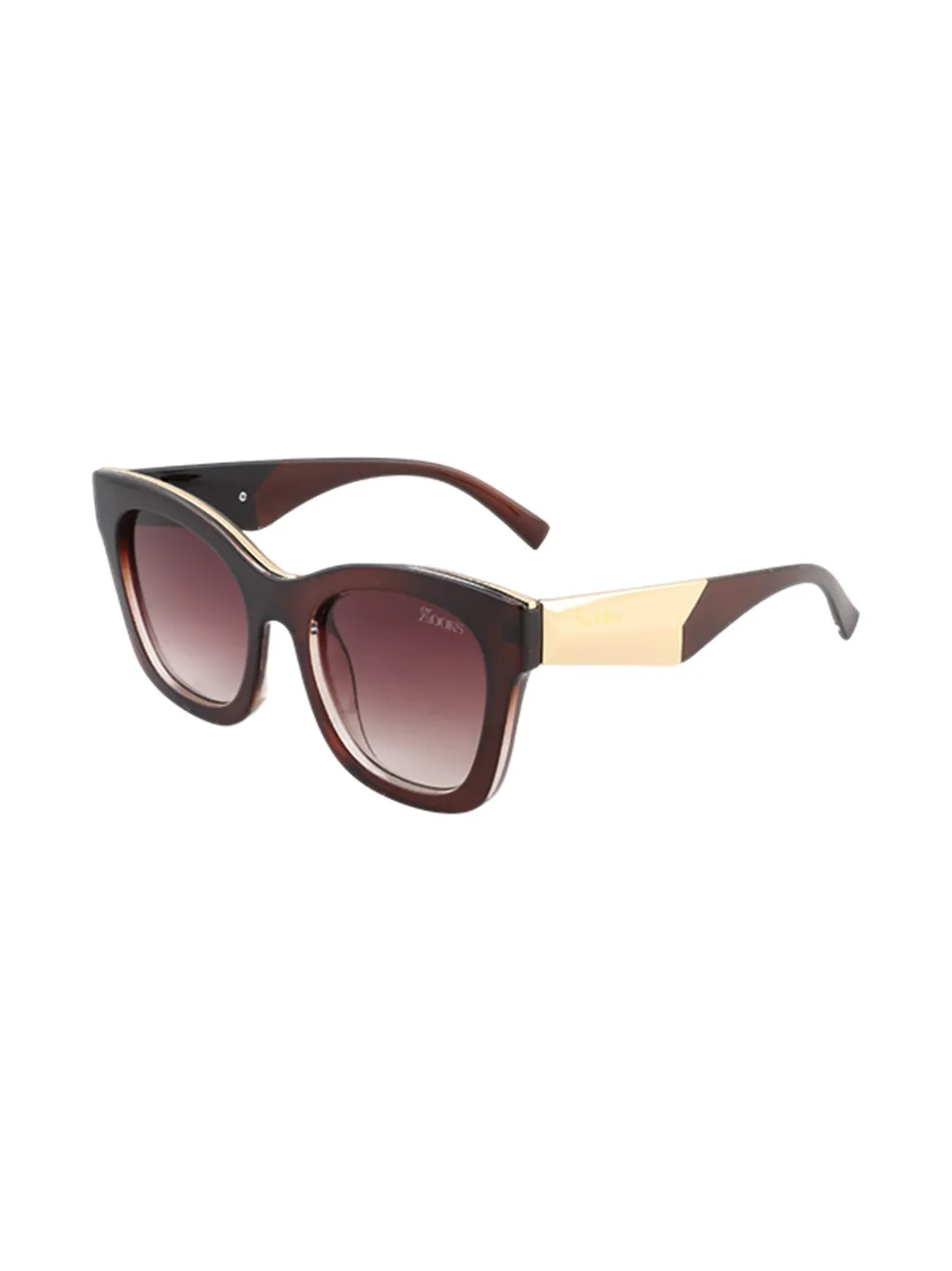 Looks Style Occhiali da sole squadrati da donna - marrone