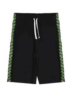Lotto Completo corto da bambino in cotone con t-shirt e bermuda - nero