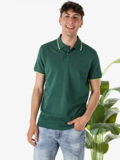 Lotto Polo da uomo in cotone a maniche corte - verde