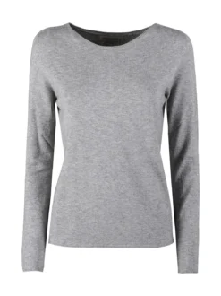 Louise Doro Pullover donna in maglia misto lana - grigio