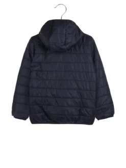 Luisa Chic Giubbino 100 grammi da bambina reversibile con cappuccio e zip - blu scuro