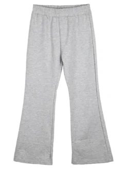 Luisa Chic Pantaloni da bambina a zampa con strass - grigio