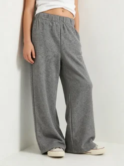 Luisa Chic Pantaloni da bambina in maglia - grigio