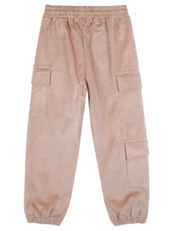 Luisa Chic Pantaloni da bambina in velluto con tasconi laterali