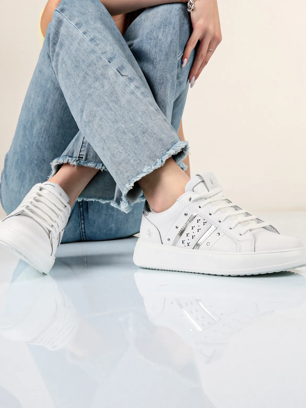 Lumberjack PRIA Sneakers basse in pelle da donna