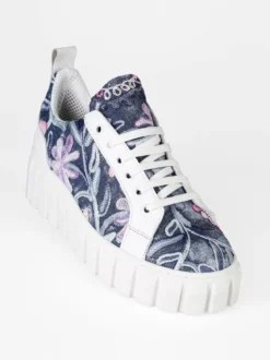 Made In Italy Stella Sneakers donna ricamate con platform