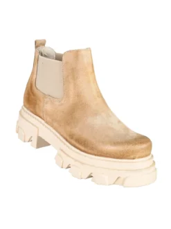 Made In Italy Stivaletti chelsea in pelle scamosciata con platform
