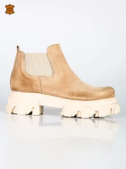 Made In Italy Stivaletti chelsea in pelle scamosciata con platform