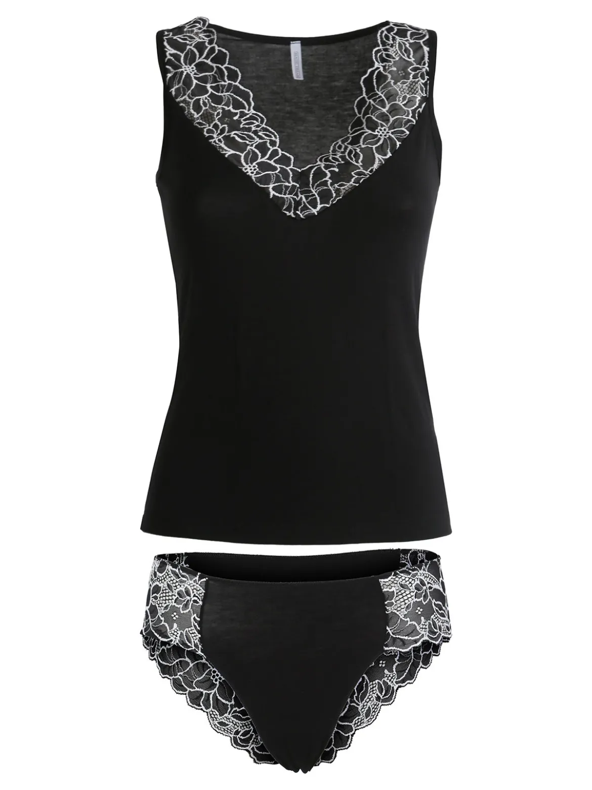 Magic Dream Coordinato intimo donna con ricami in pizzo - nero