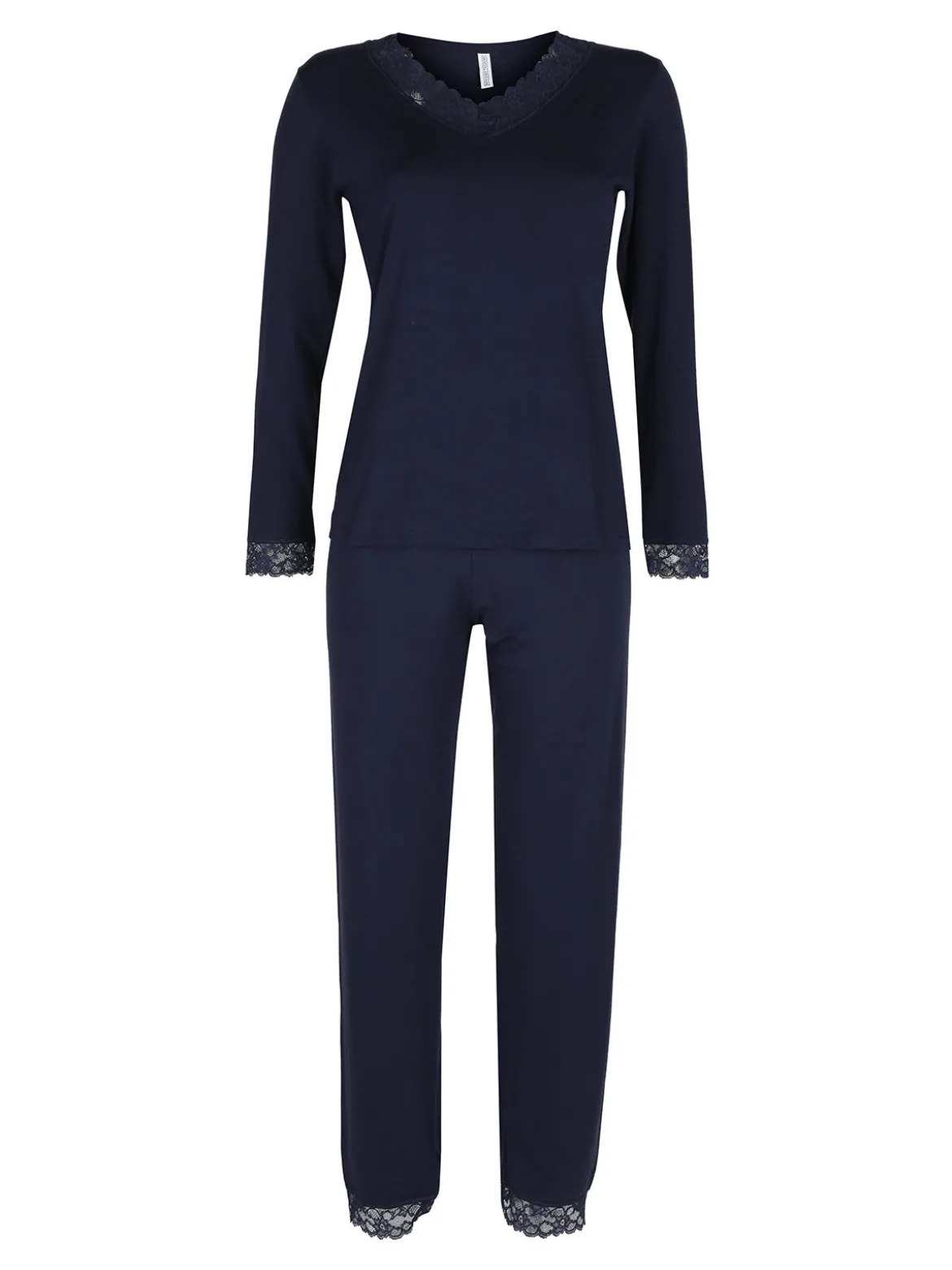 Magic Dream Pigiama lungo da donna con scollo a V in pizzo