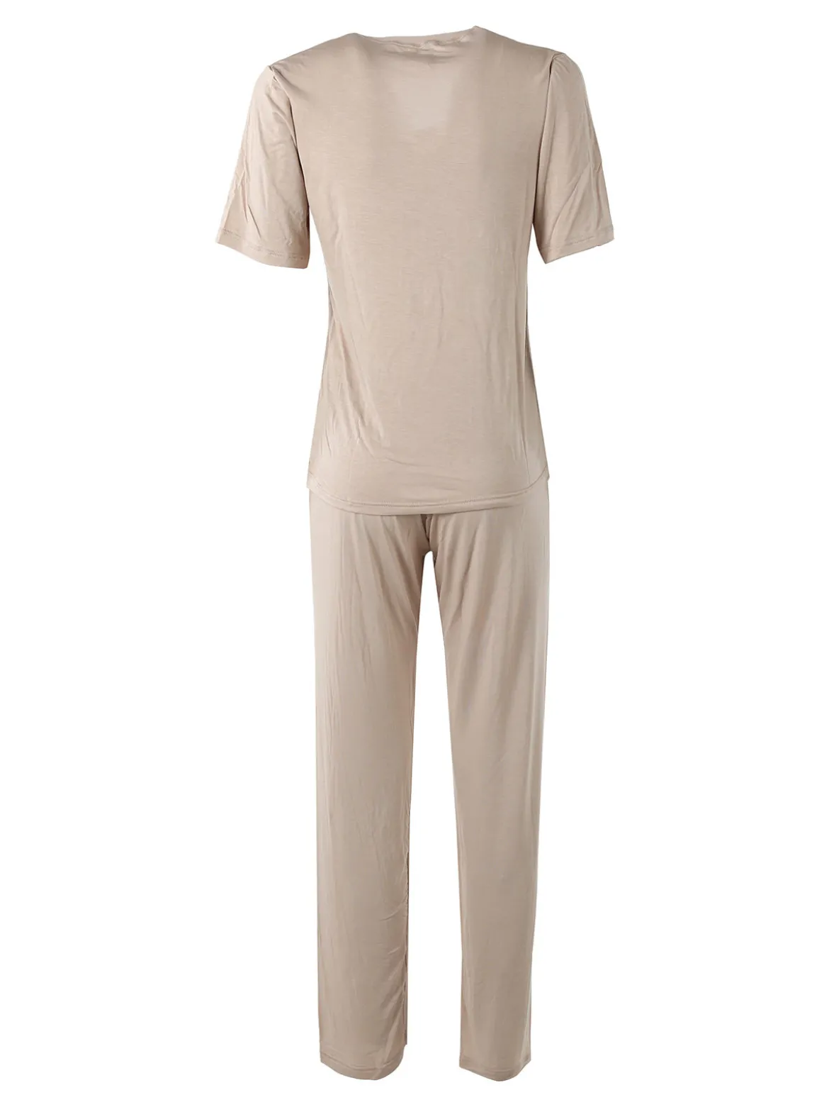 Magic Dream Pigiama lungo da donna in fibra di bamboo a maniche corte - nudo