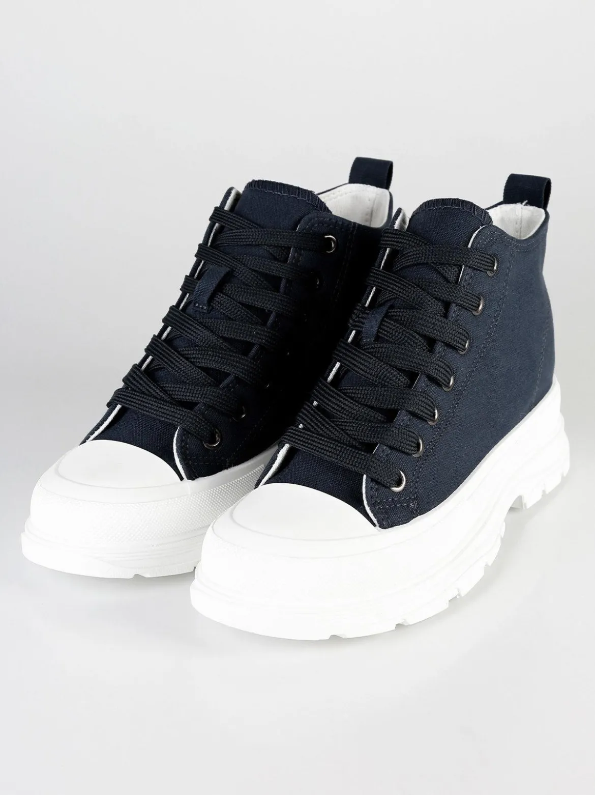 Maira Sneakers alte in tela con platform
