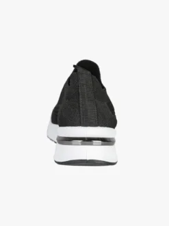 Maira Sneakers donna slip on in maglia con zeppa - nero