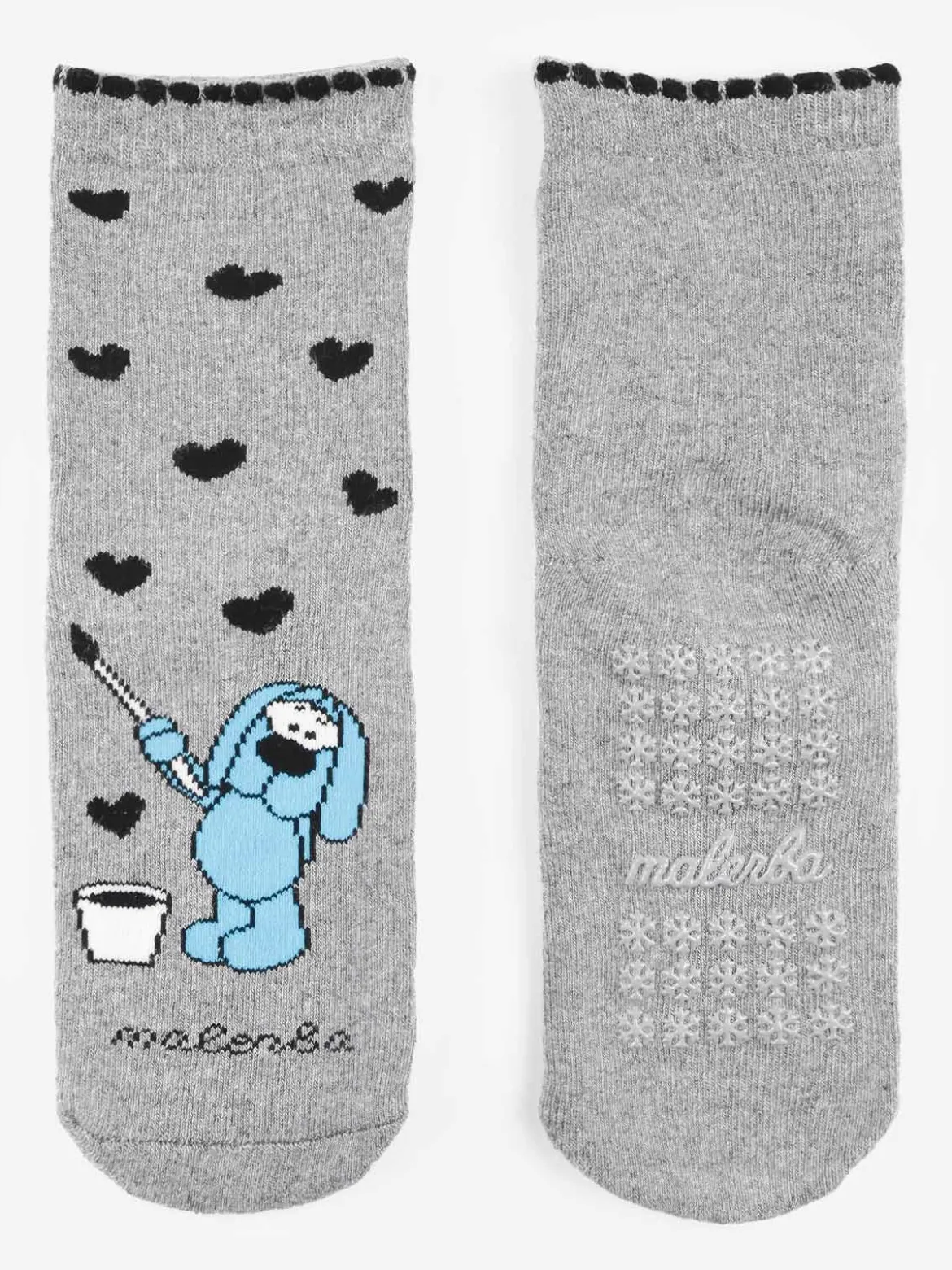Malerba Calze antiscivolo bambina in caldo cotone con cuori