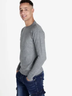 M.Angel Pullover girocollo da uomo misto lana