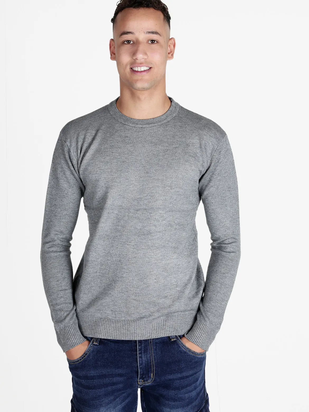 M.Angel Pullover girocollo da uomo misto lana