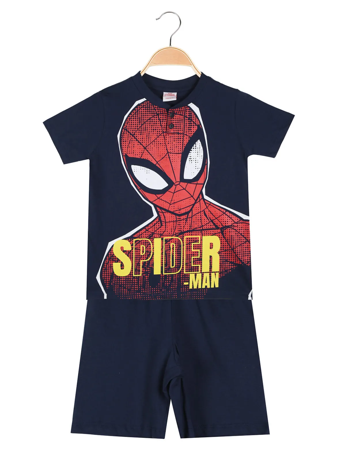 Marvel Spider-Man Pigiama corto da bambino in cotone con stampe - blu scuro