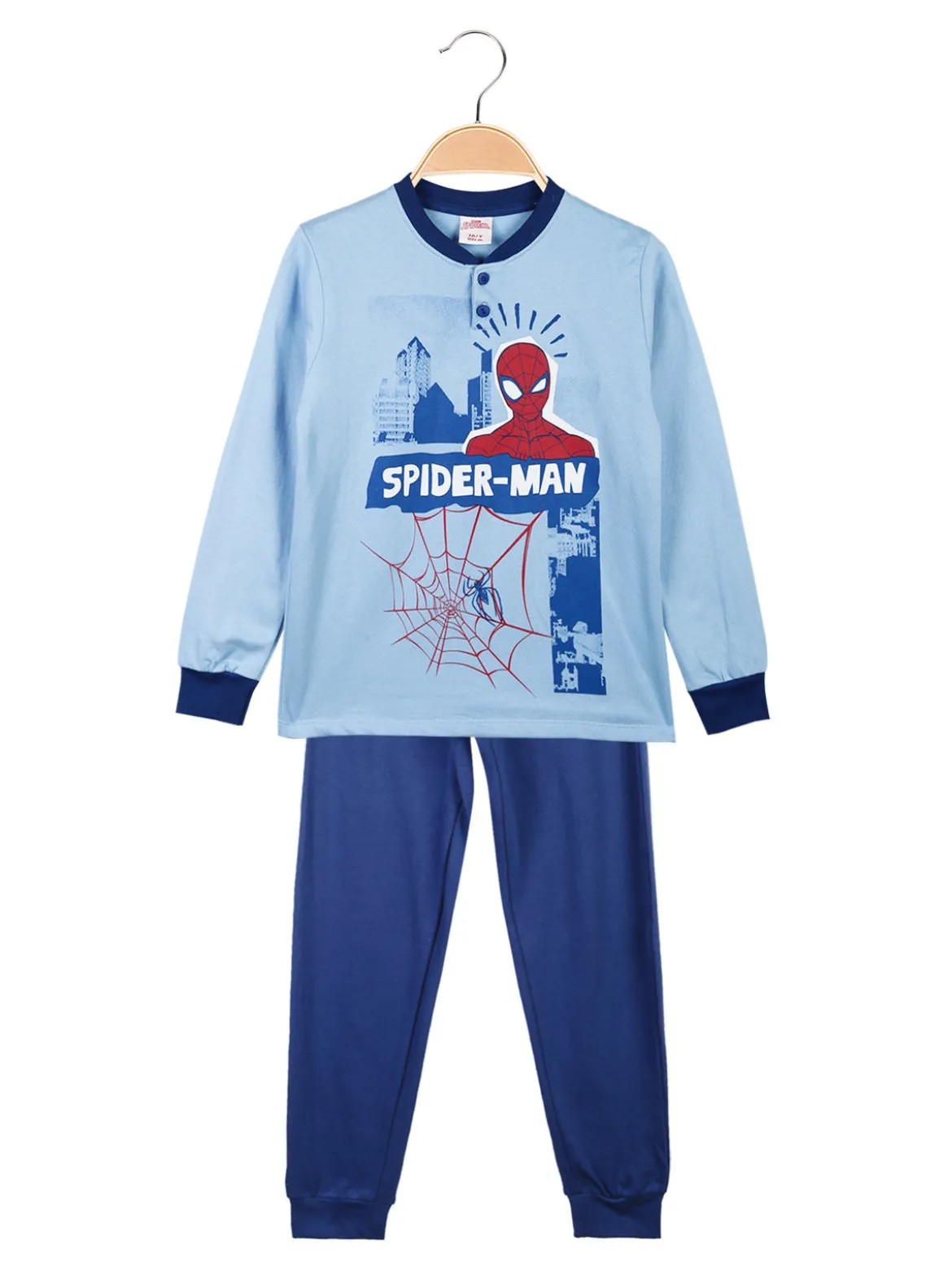 Marvel Spider-Man Pigiama da bambino in cotone felpato