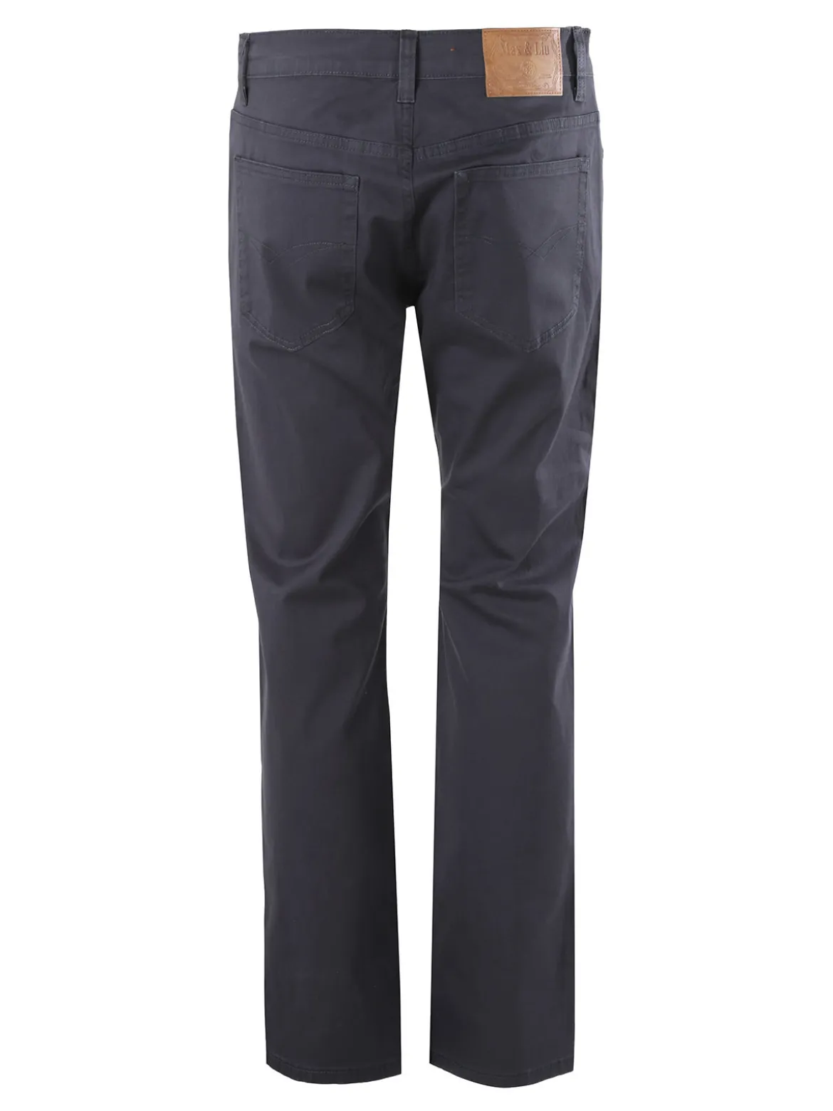 Max & Liu Pantaloni casual da uomo in cotone taglie grandi - blu scuro