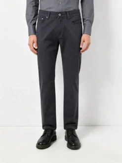 Max & Liu Pantaloni casual da uomo in cotone taglie grandi - blu scuro