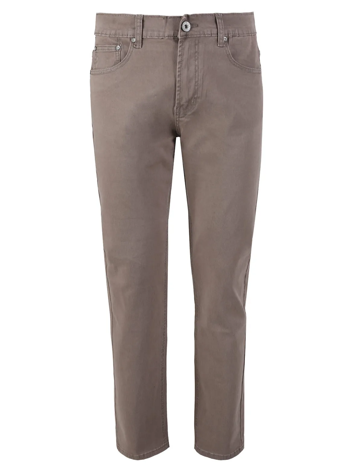 Max & Liu Pantaloni da uomo regular fit in cotone taglie grandi - marrone