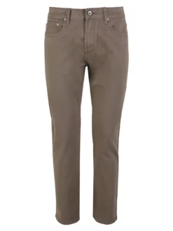 Max & Liu Pantaloni da uomo regular fit in cotone taglie grandi - marrone