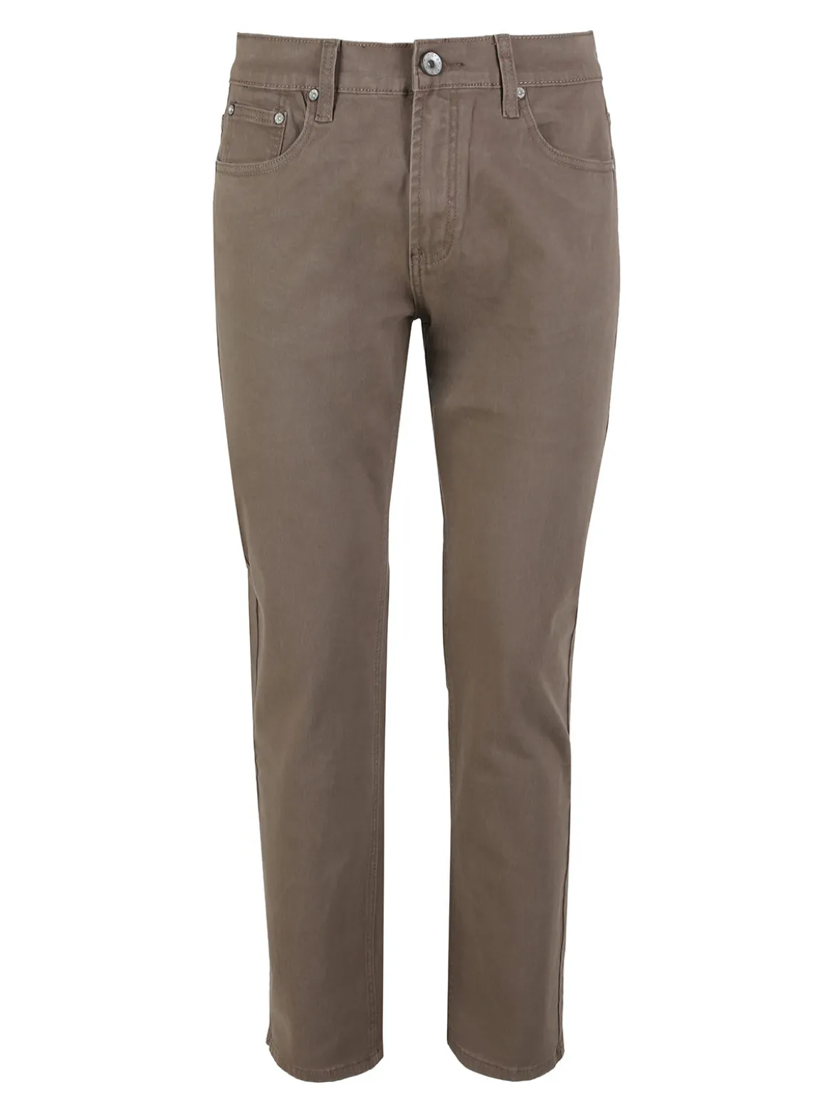 Max & Liu Pantaloni da uomo regular fit in cotone taglie grandi - marrone