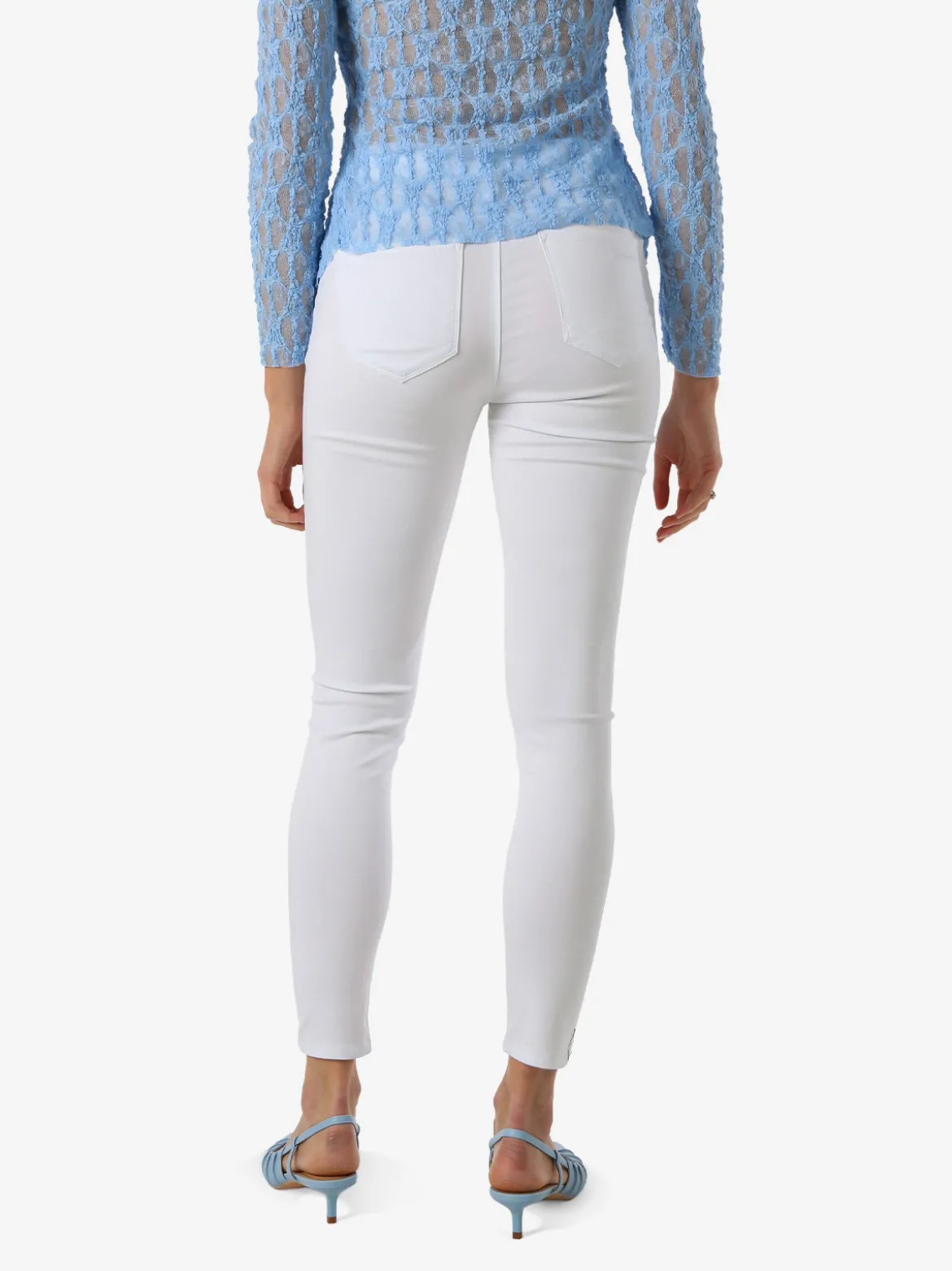 Max & Liu Pantaloni donna push-up - bianco
