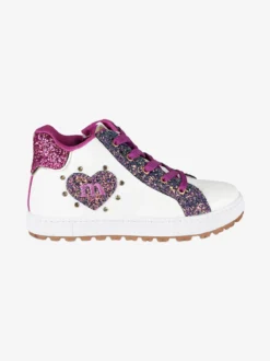 Melania Sneakers alte da ragazza con paillettes colorate