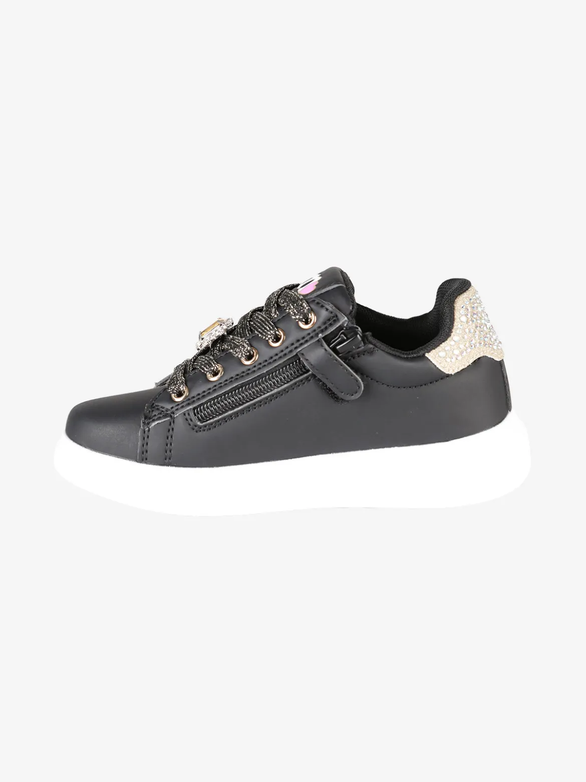 Melania Sneakers gioiello da bambina con lacci e zip